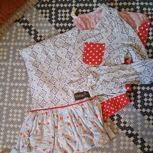 Matilda Jane Blue and Red Star Pajama Set